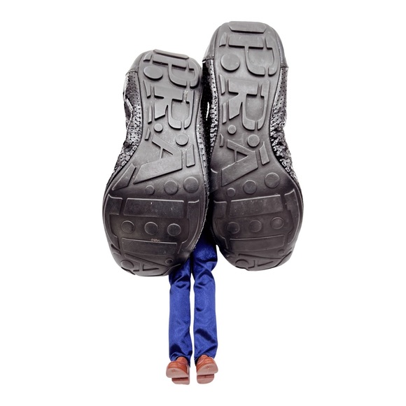 Prada | Black Patent Leather Ballet Flats w/ Logo Soles | Size 37 - Picture 8 of 10